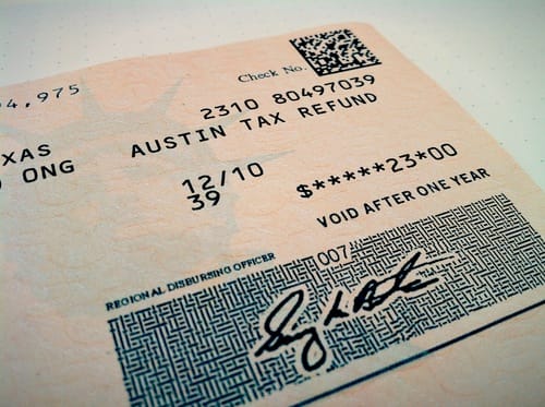 Checks in the mail