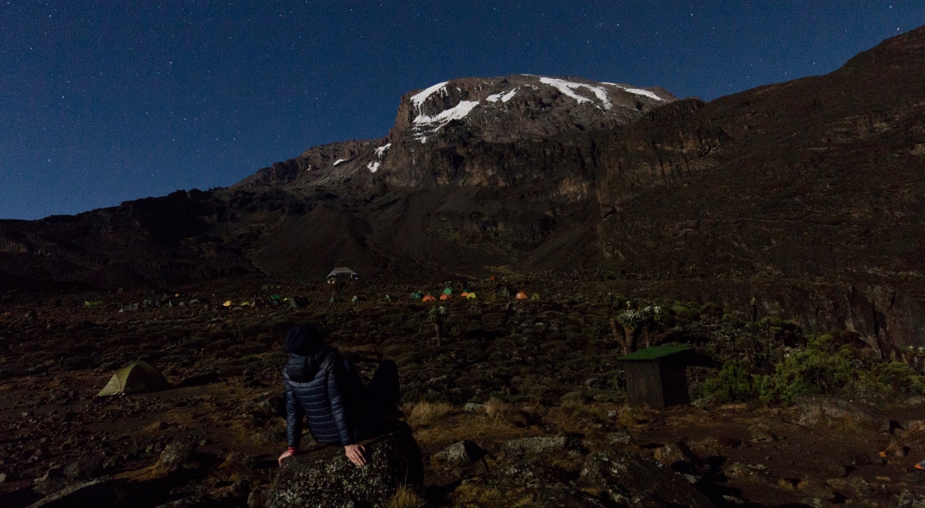 Me staring at Kilimanjaro at 3AM.