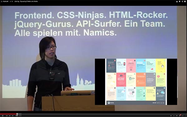 Me on stage at Frontend Conf Zürich, 2014
