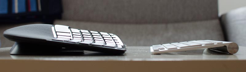 Ergonomics Compared: Microsoft vs Apple - I use the Sculpt with the raised stand that attaches magnetically
