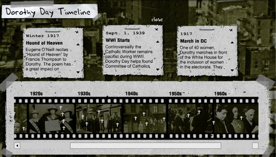 Flash based timeline including drag events.