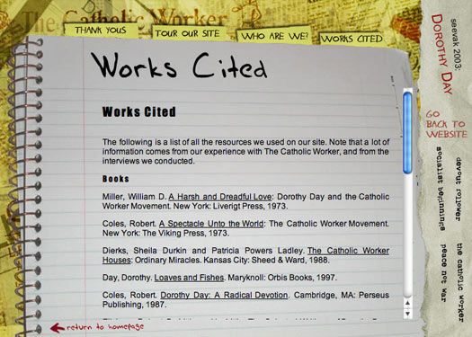 Site Information section also in grunge and features my actual notebook.