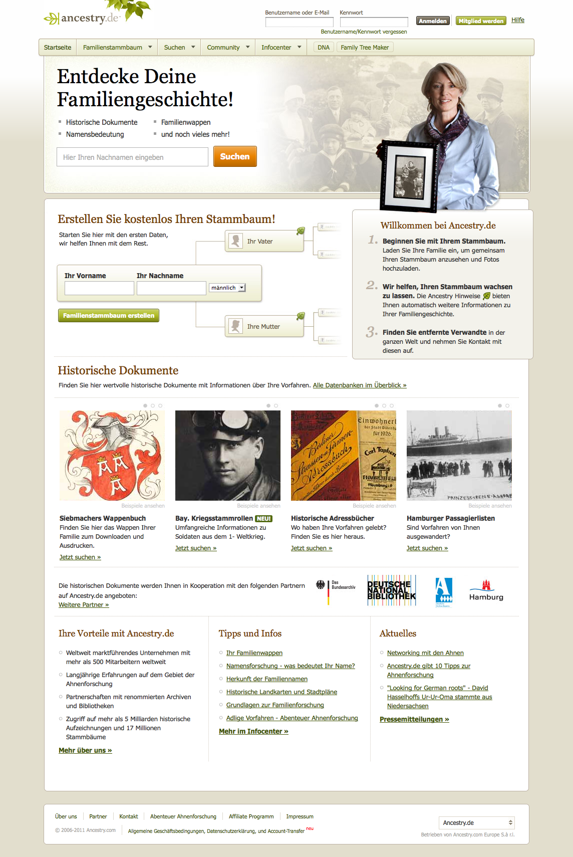 Reduced ancestor search call to action from many inputs to just one: family name.