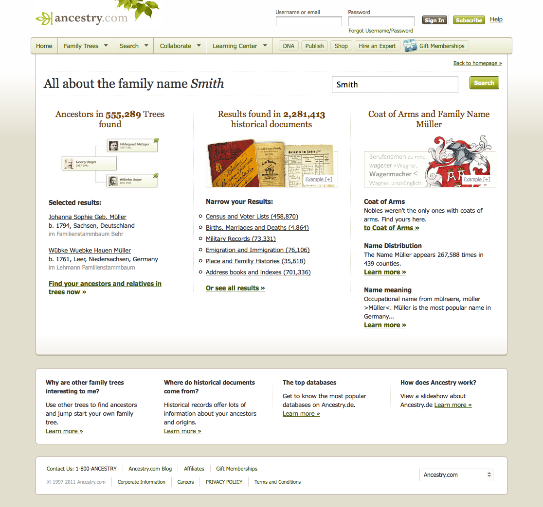 Show Family History is <em>fun and easy</em> by showing match counts instead of individual matches.<br><br>Show historical records categories instead. Show match counts in family trees, records, coat of arms, geographical name disribution, name meaning, etc. Next step is to narrow results.