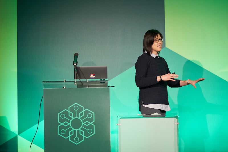 On Stage at NodeConf EU