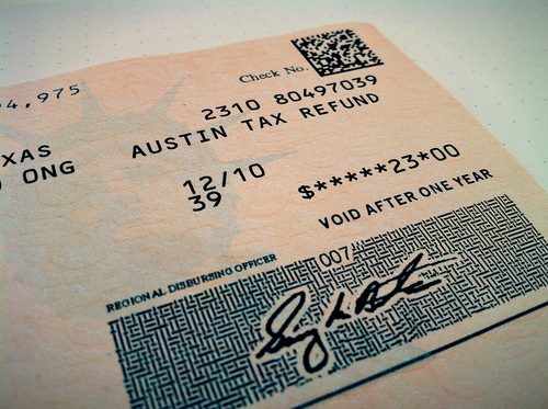 Checks in the mail