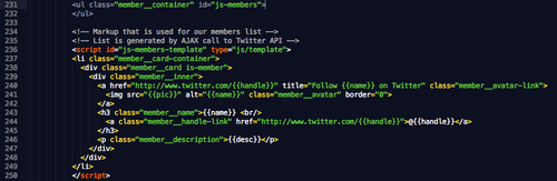 Github code example